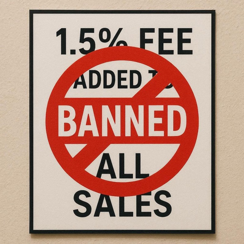 Banning cash surcharging