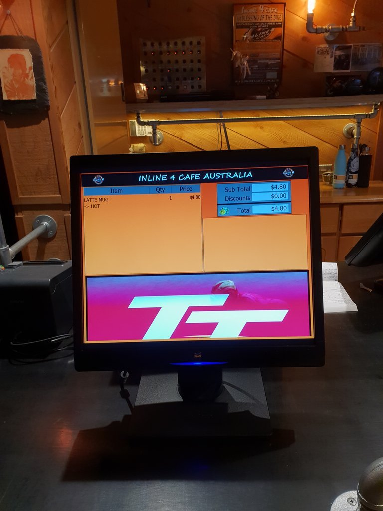 Customer restaurant software screen 
