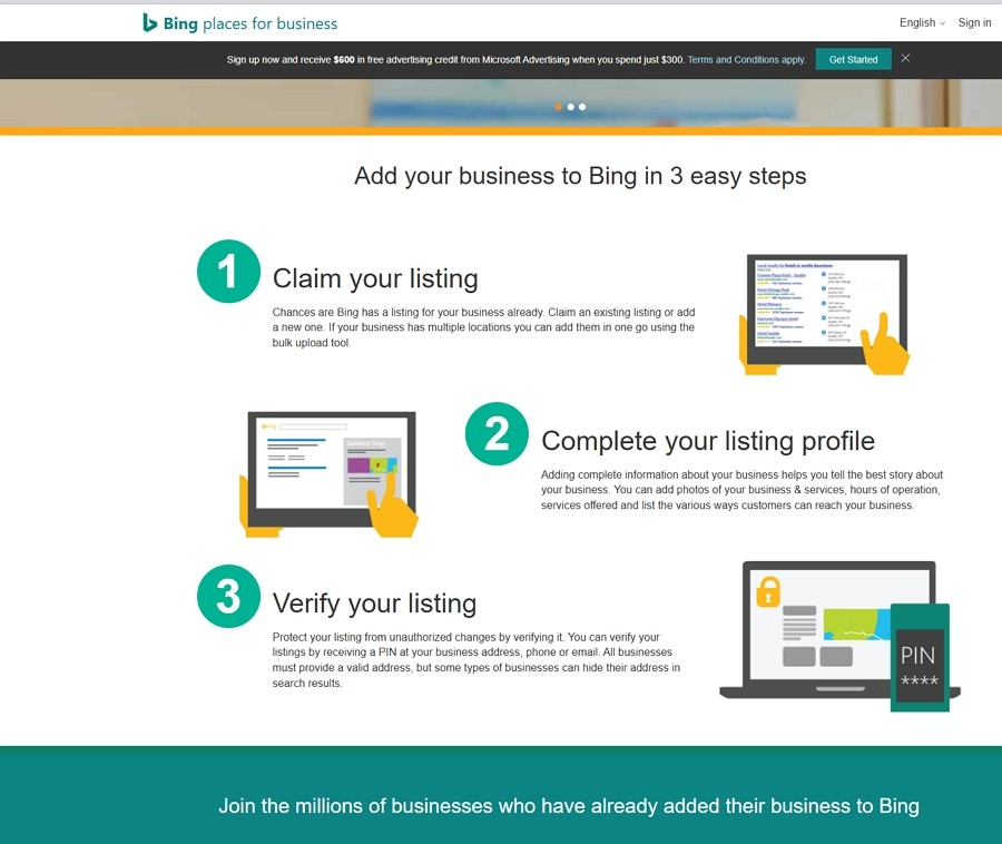 Add your business to Bing 