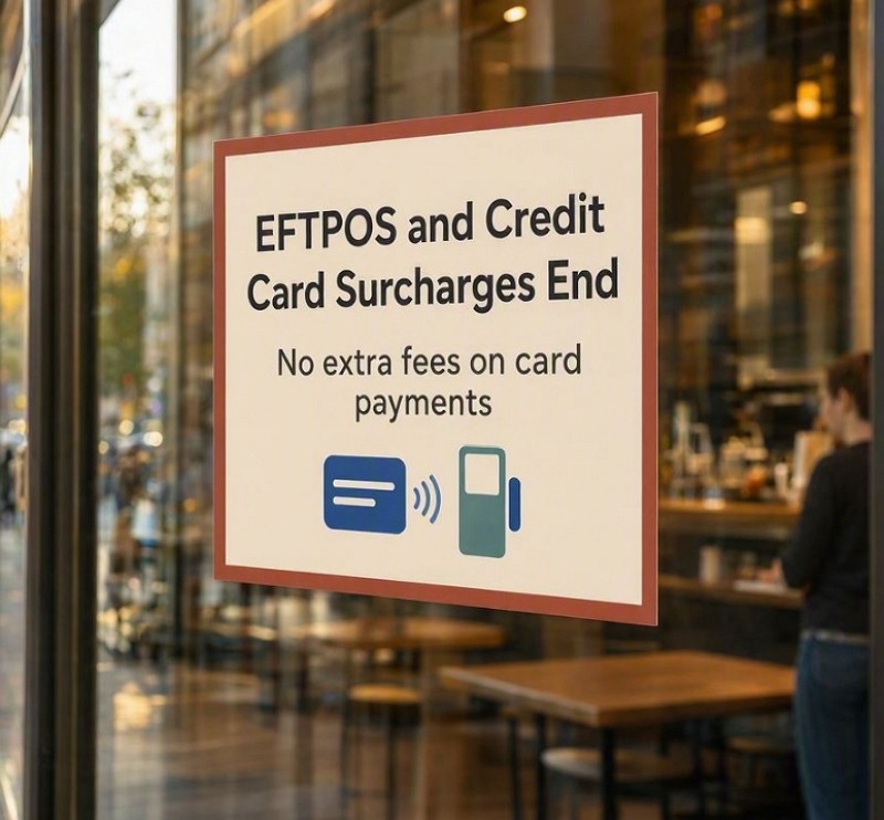 EFTPOS and Credit Card surcharges end in Oct