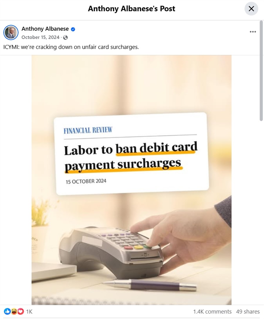 Labor cracking down on unfair card surcharges