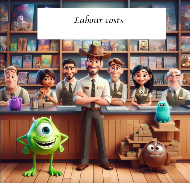 Labour costs in a shop