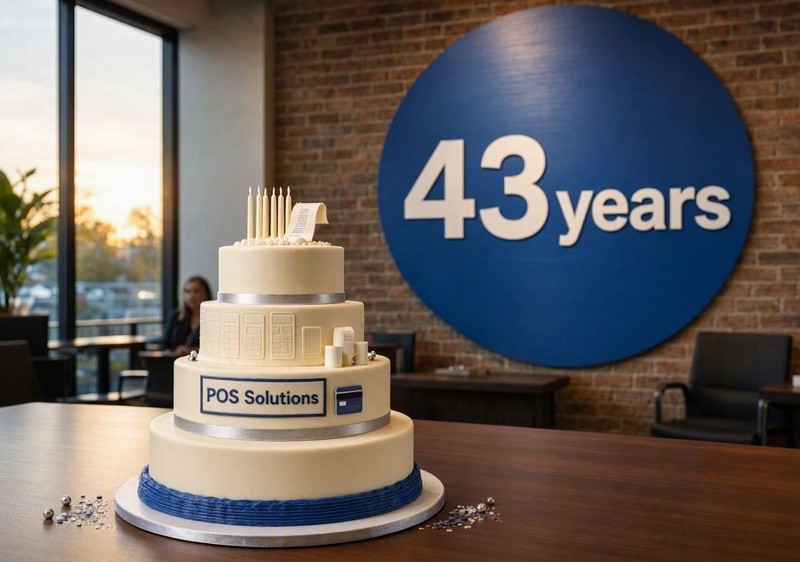 POS Solutions birthday cake, 43 years
