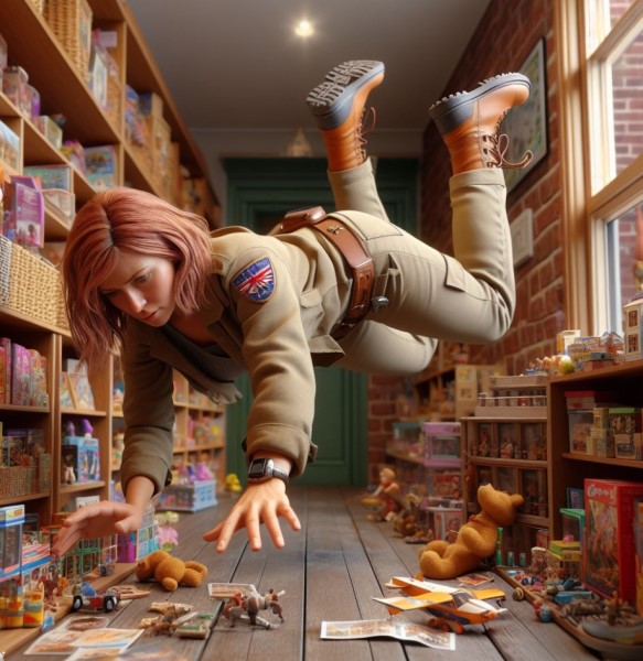 Insurance a person falling in shop
