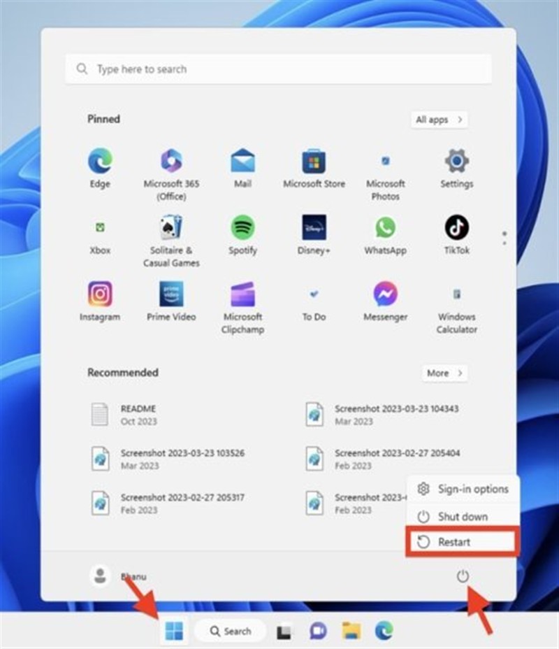 Win11 restart