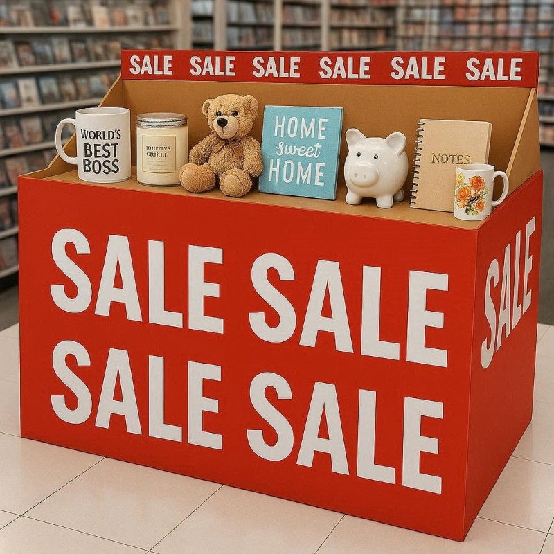 Sale stand in a shop