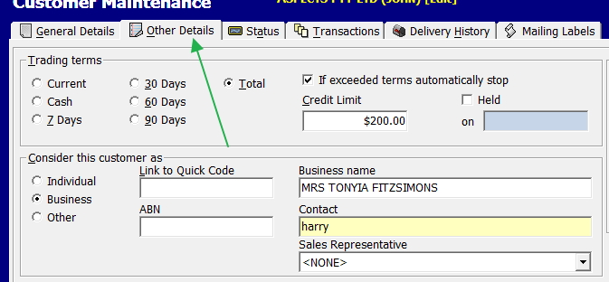 Setting up customer credit limits