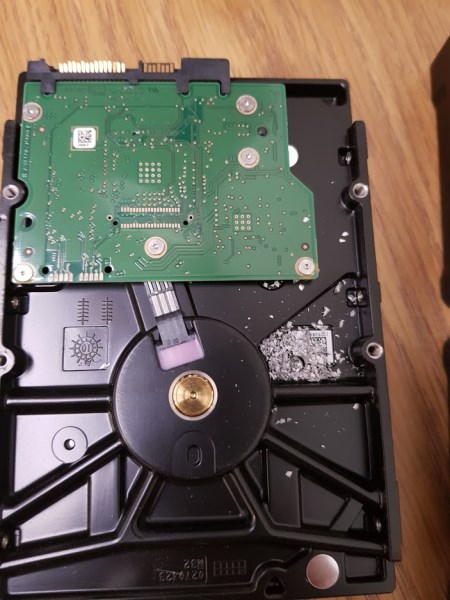 Another hard drive destroying by  drilling