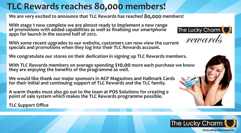 TLC newsagency reward program